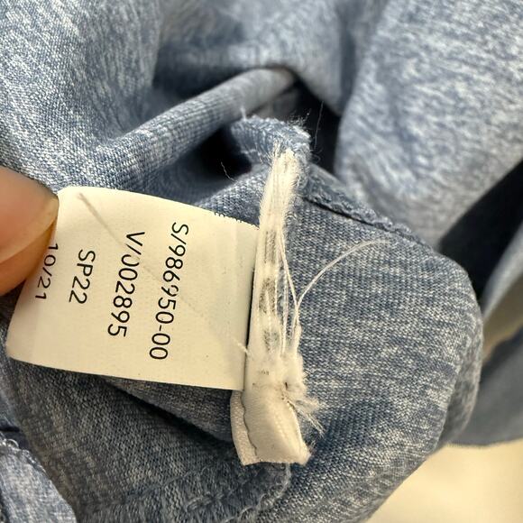 Athleta Women's Uptempo Wrap Cardigan Open Front Hooded Blue Medium Athleisure - Picture 7 of 7